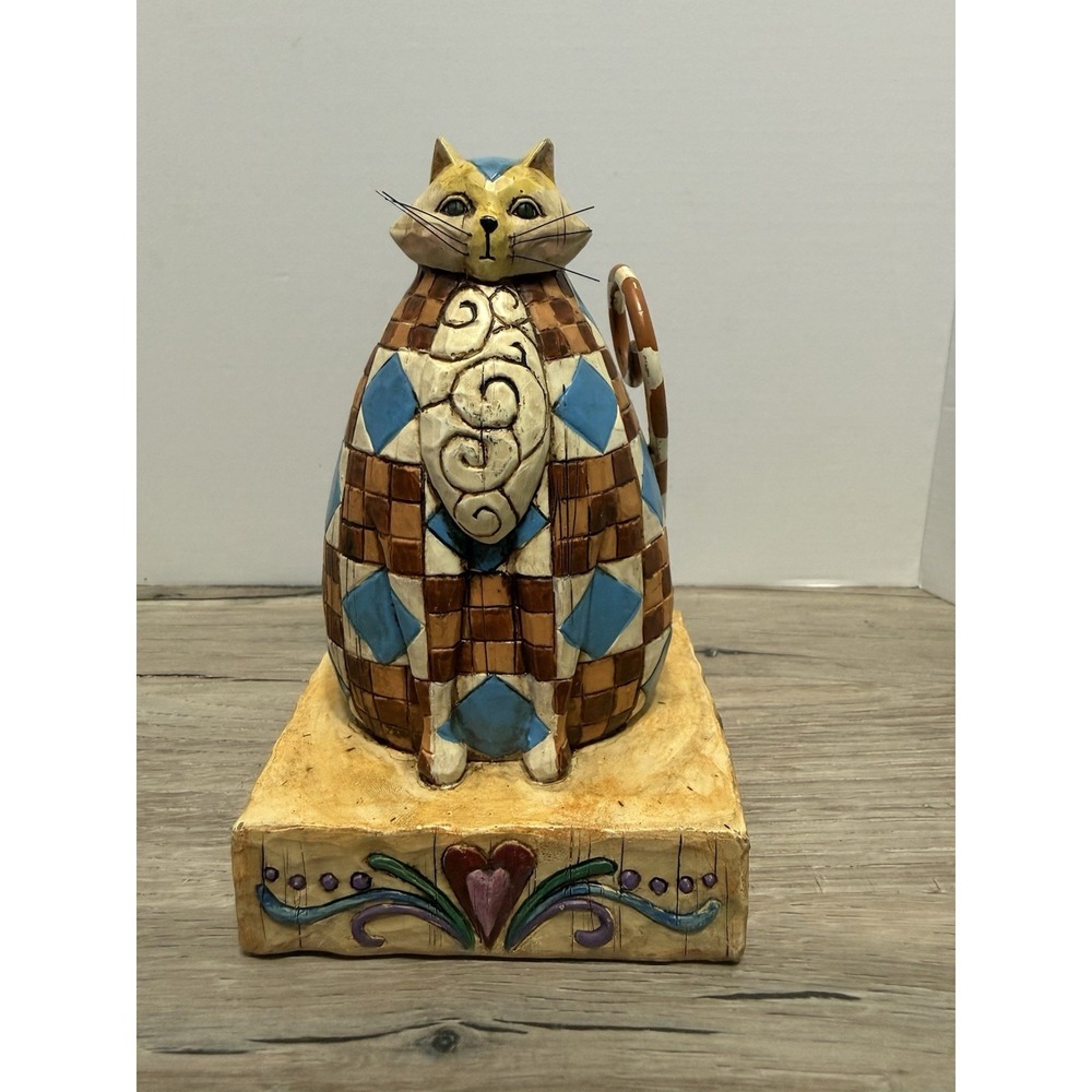 Jim Shore Abigail Cat Figurine V114419 Enesco 2003 Heartwood Creek 6"